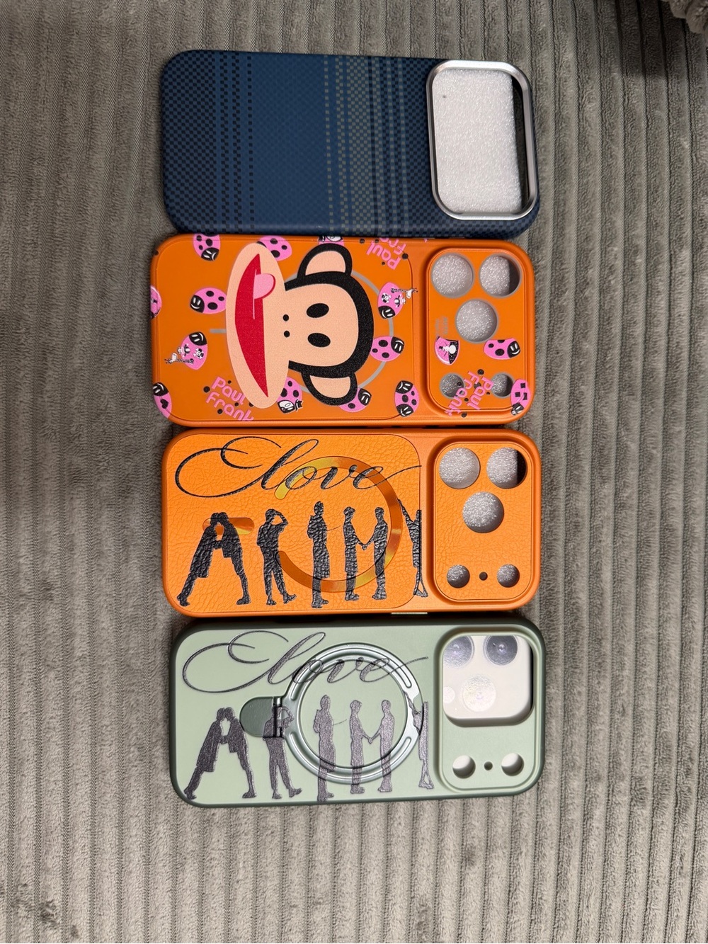 Orange Cartoon Monkey Sliding Camera iPhone Case - Unbranded